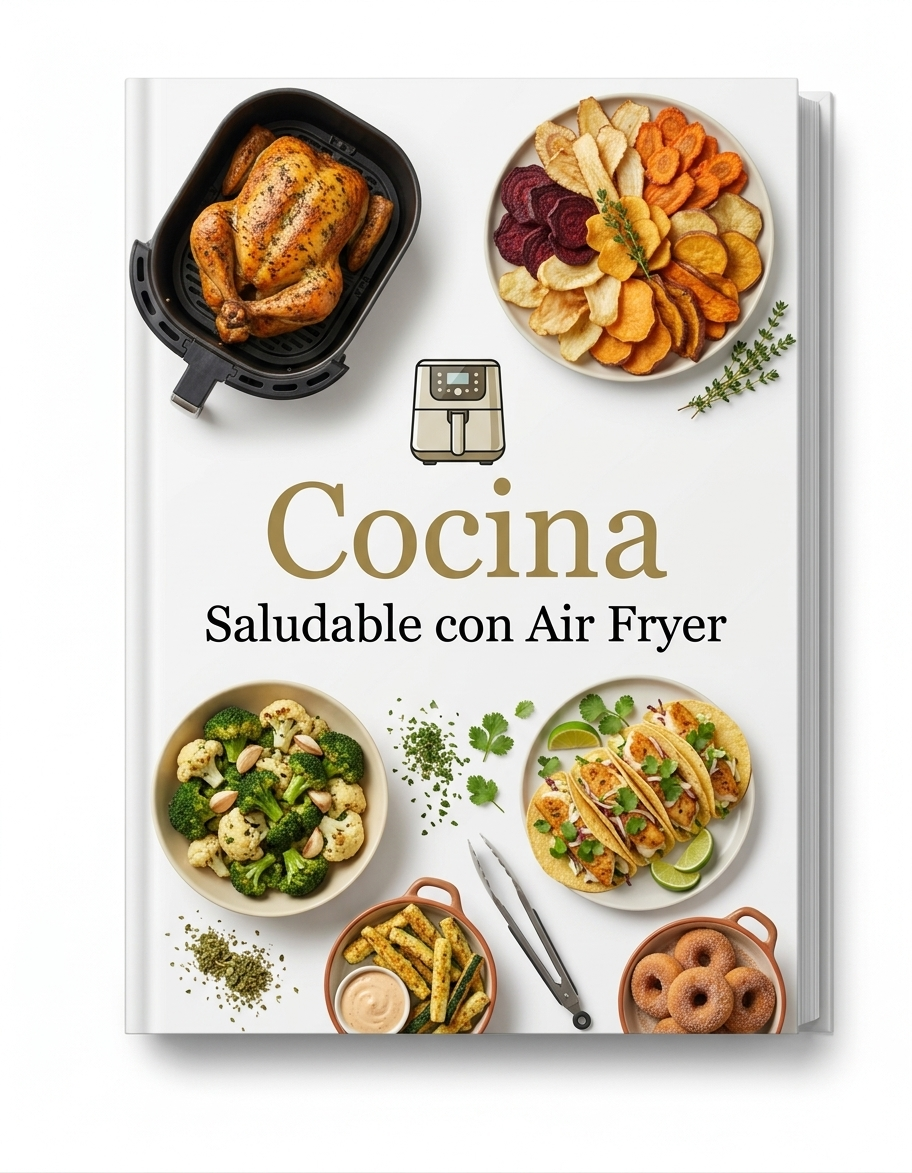 Cocina Saludable con Air Fryer — 52 Recetas + 3 Bonos
