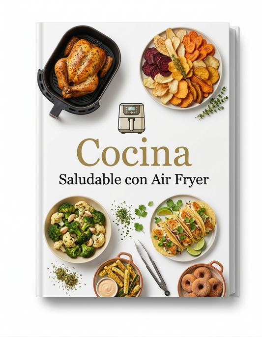 Cocina Saludable con Air Fryer — 52 Recetas + 3 Bonos